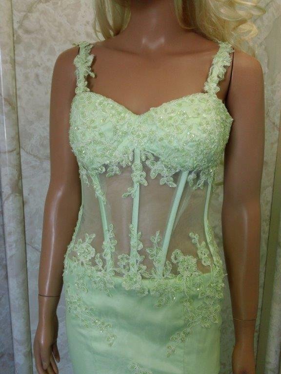 Honey Dew see thru prom dress